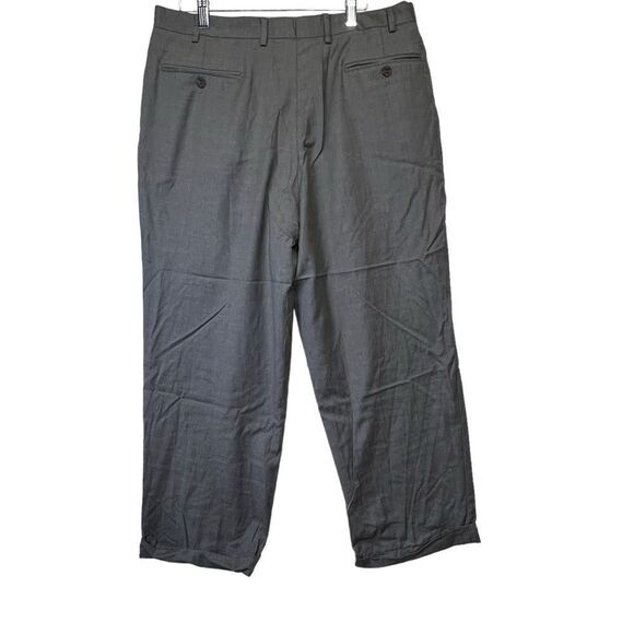 Ralph Lauren wool& cashmere dress slacks cuffed P 36 W x 32 green tag - Picture 2 of 13